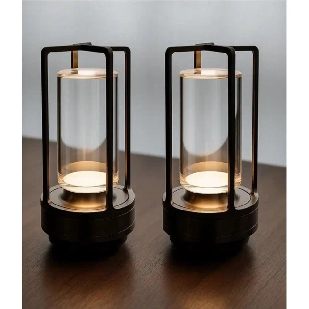 Klarako‎ Crystal Lantern Lamp–Modern Cordless Rechargeable Bedside & Outdoor NEW